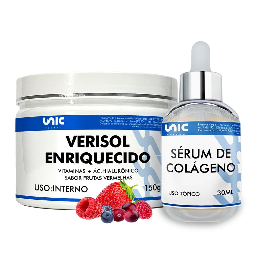 Encontraproduto.com.br - Combo de Colágeno (Verisol enriquecido e Sérum de Colágeno)