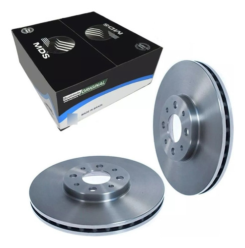 Par Discos Freio Dianteiro Marea 2.0 20v Turbo 2001 2002