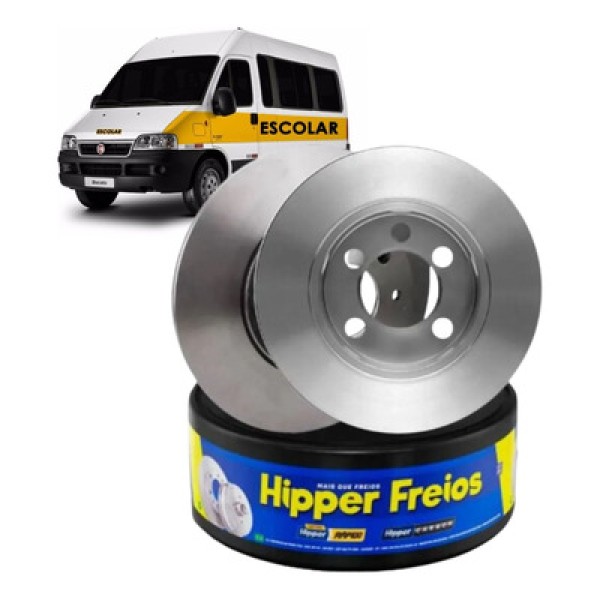 Disco de Freio Traseiro Sólido Jumper Ducato Boxer 1995 até 2009 Hipper freios HF680C