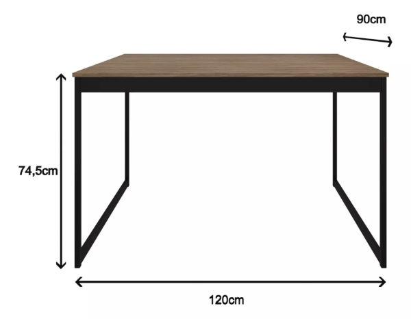 Encontraproduto.com.br - Mesa De Jantar Industrial Metal e Madeira| Tam: 120x90cm | Cor: Lâmina Com Cadeira Lâmina| Mod: Tolix + Tomista