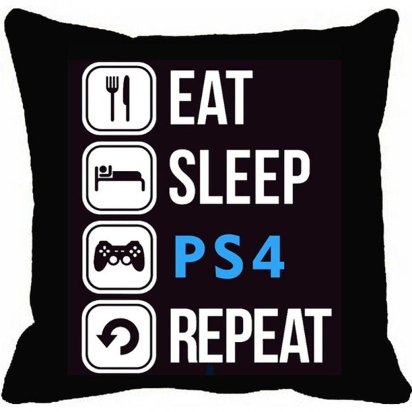 Encontraproduto.com.br - Almofada Game Preta Sala Quarto 40x40 Enchimento Fibra