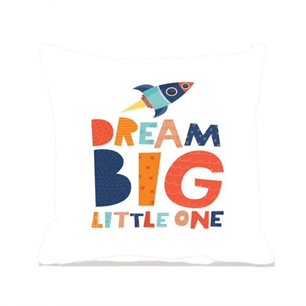 Almofada Dream Big Sala Quarto 40x40 Enchimento Fibra Zíper