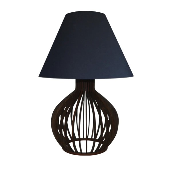 Encontraproduto.com.br - Abajur de mesa madeira mdf Preto
