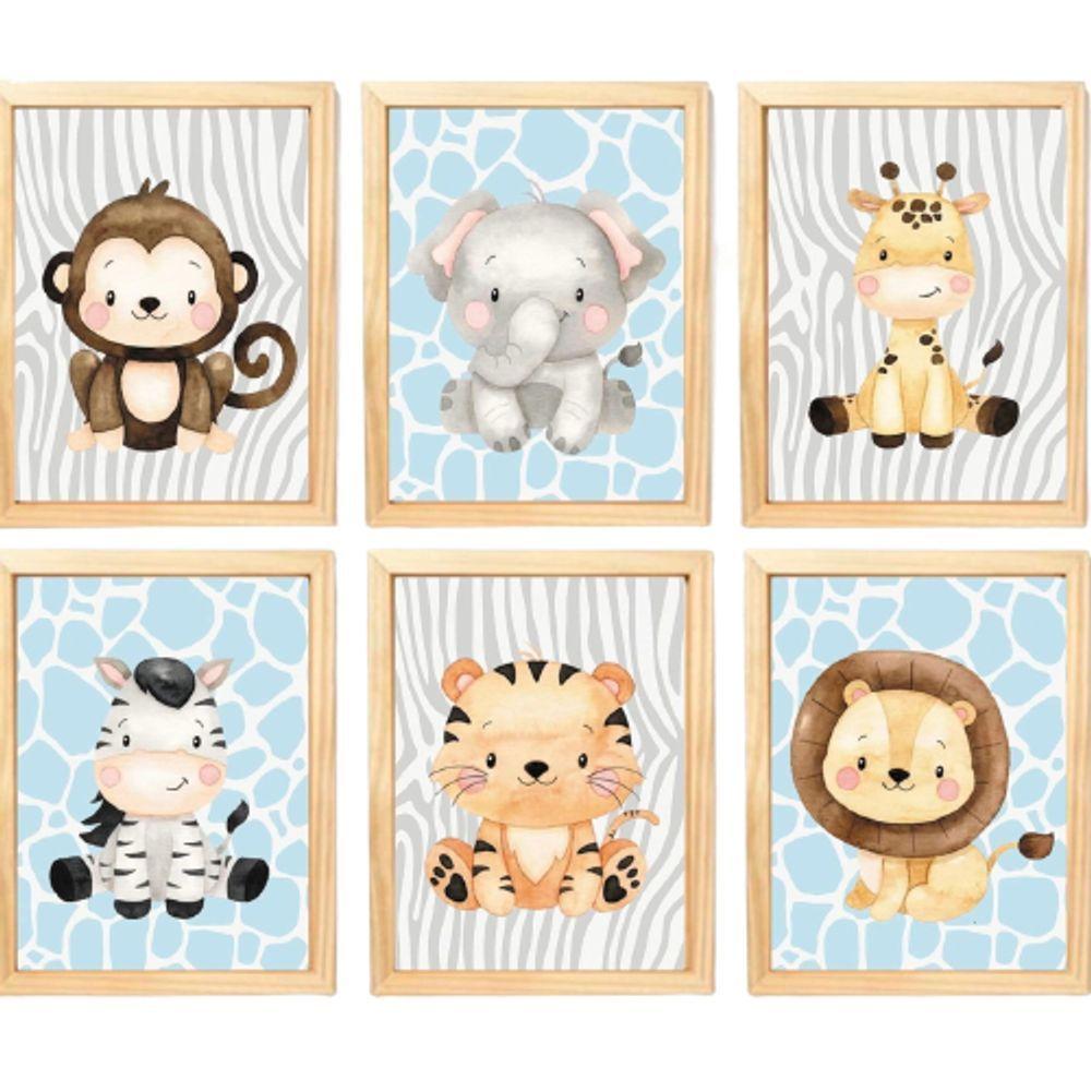 Quadro Infantil 6 Un A4 Vidro E Pendurador