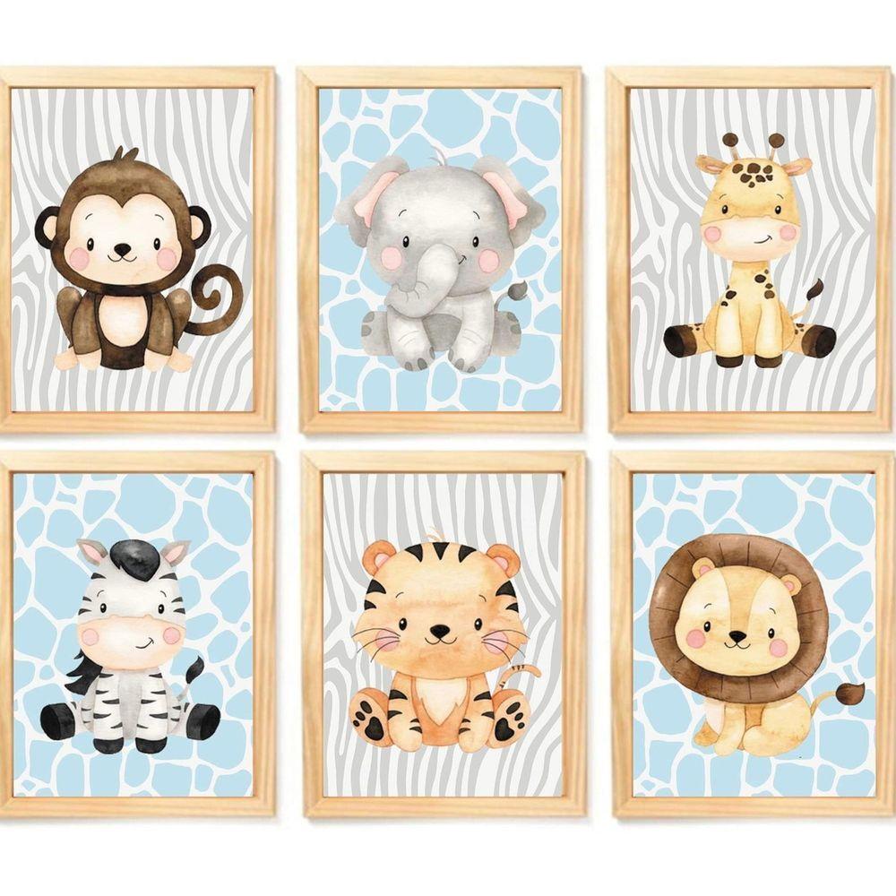 Encontraproduto.com.br - Quadro Infantil 6 Un A4 Vidro E Pendurador