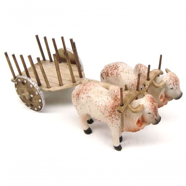 Encontraproduto.com.br - Estatueta Sala Quarto Geek Carro De Boi Resina 14,5x33