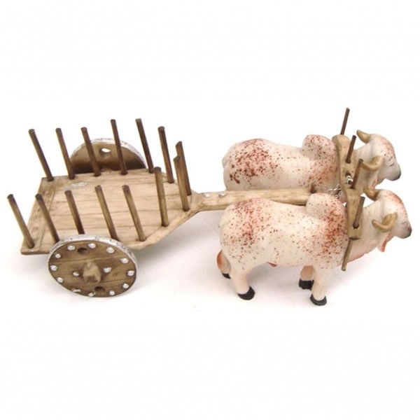 Encontraproduto.com.br - Estatueta Sala Quarto Geek Carro De Boi Resina 14,5x33