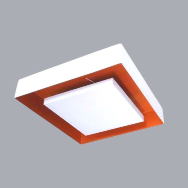 Encontraproduto.com.br - Plafon Branco De Sobrepor Quadrado Luz Indireta 50x50 E27