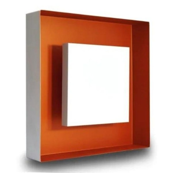 Encontraproduto.com.br - Plafon Branco De Sobrepor Quadrado Luz Indireta 50x50 E27