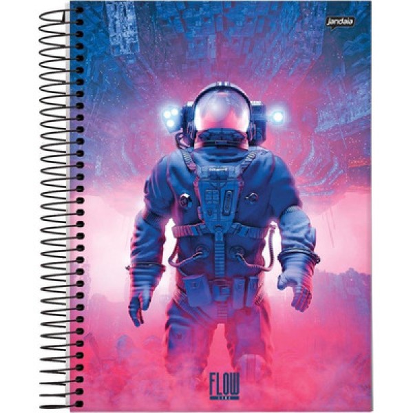 Encontraproduto.com.br - Caderno Espiral 1/4 Capa Dura Flow 80fls