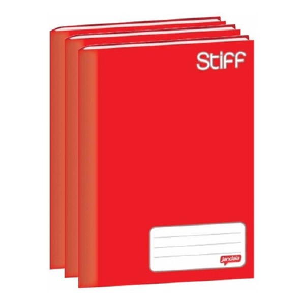 Encontraproduto.com.br - Caderno Brochura 1/4 Jandaia Stiff 96 Folhas Vermelho 5 Un