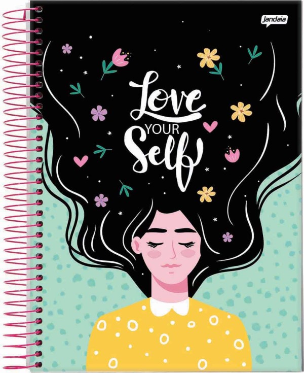 Encontraproduto.com.br - Caderno Espiral Universitário Jandaia It Girl Capa Dura - 200 Folhas