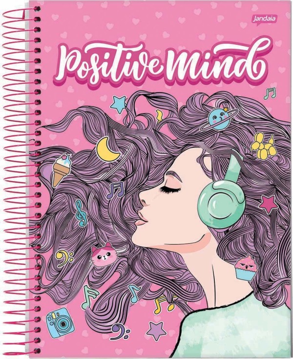 Encontraproduto.com.br - Caderno Espiral Universitário Jandaia It Girl Capa Dura - 200 Folhas