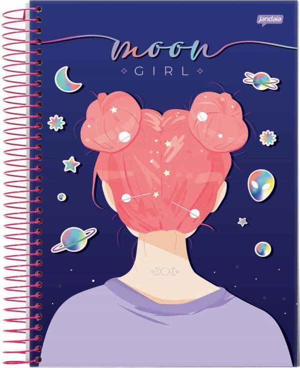 Encontraproduto.com.br - Caderno Espiral Universitário Jandaia It Girl Capa Dura - 200 Folhas