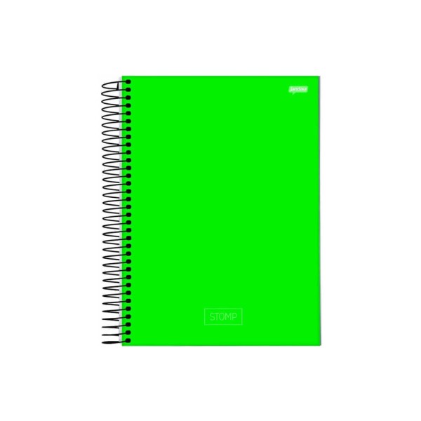Encontraproduto.com.br - Caderno Espiral Universitário 10 Matérias  200 Folhas Verde Stomp - Jandaia Caderno Esp Univ Cd 10x1 Vd 200f Stomp