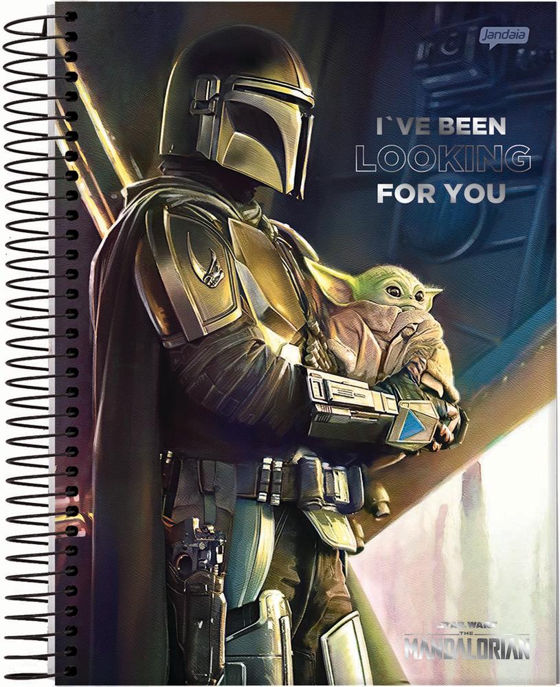 Caderno Universitário 10 Matérias The Mandalorian Star Wars 160 Folhas