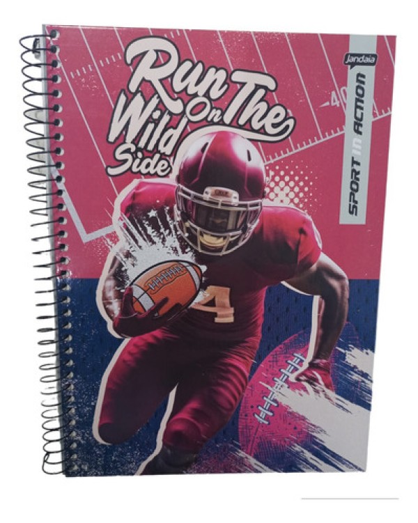 Caderno Espiral Universitário Jandaia Sport Capa Dura - 320 Folhas