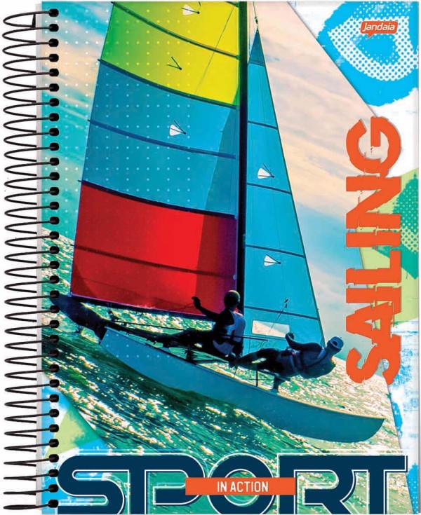 Encontraproduto.com.br - Caderno Espiral Universitário Jandaia Sport Capa Dura - 320 Folhas