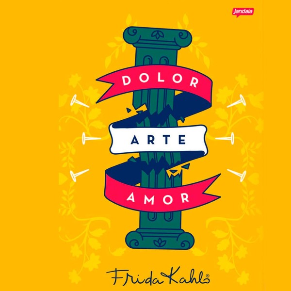 Encontraproduto.com.br - Caderno Jandaia Frida Kahlo Dolor 1 Matéria 80 Folhas