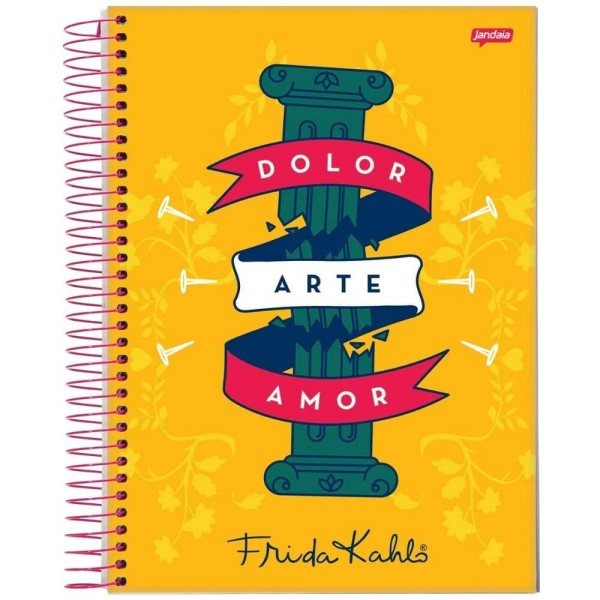 Encontraproduto.com.br - Caderno Jandaia Frida Kahlo Dolor 1 Matéria 80 Folhas