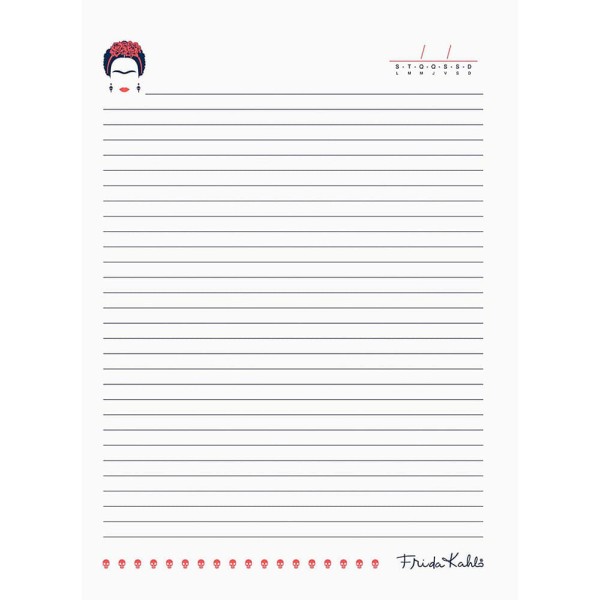 Encontraproduto.com.br - Caderno Jandaia Frida Kahlo Dolor 1 Matéria 80 Folhas