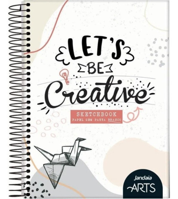 Caderno Criativo CD Sketchbook S/P Branco 80 Folhas - Jandaia Arts