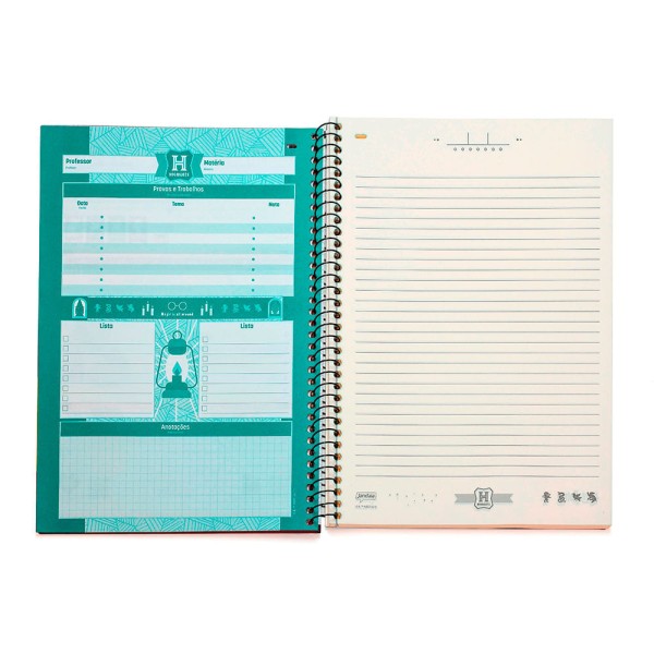 Encontraproduto.com.br - Caderno Espiral Jandaia 10 Mat 200Fls Harry Potter Rather