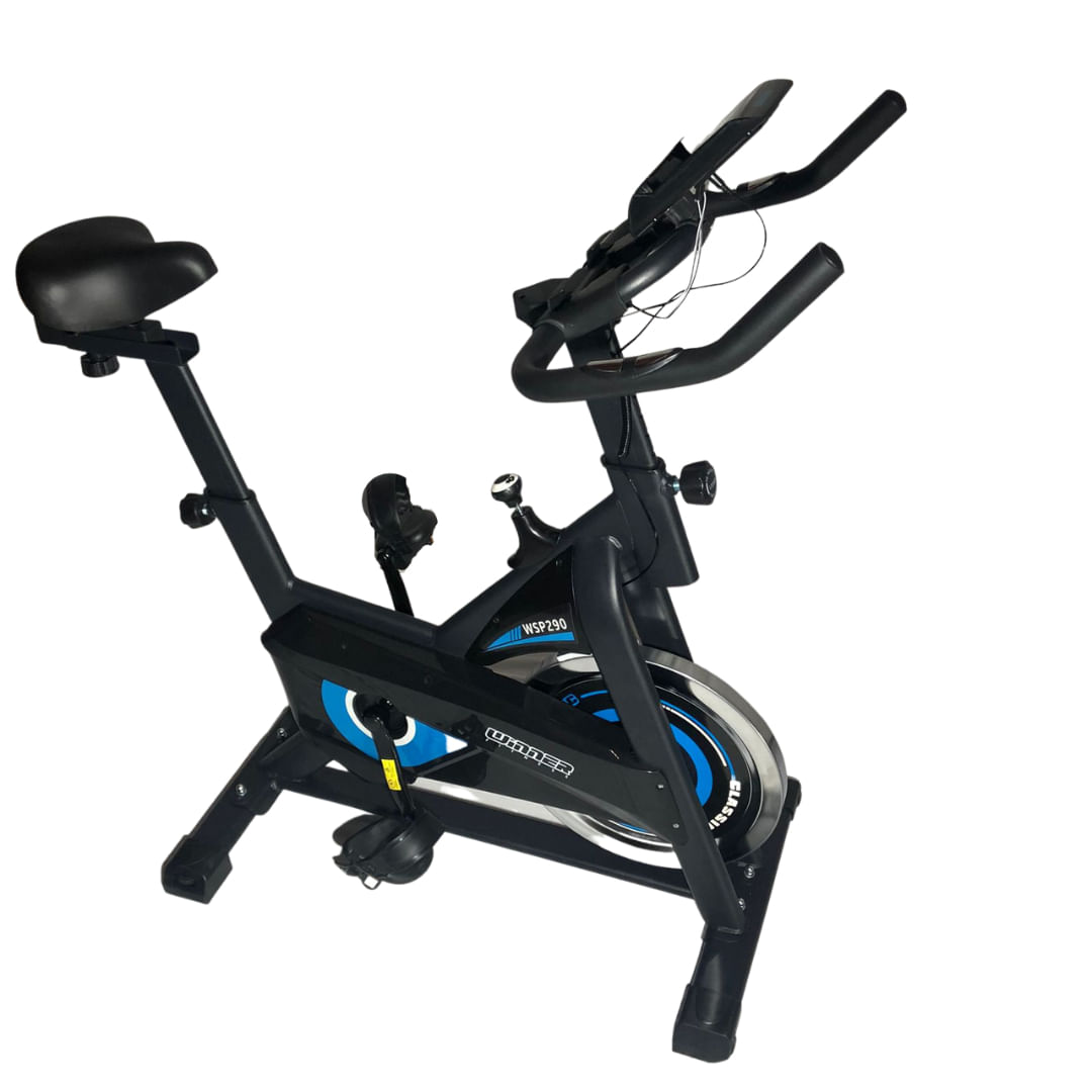 Encontraproduto.com.br - Bicicleta Spinning Residencial Winner Wsp 290 preto/azul
