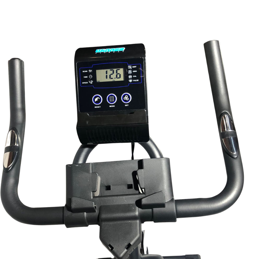 Encontraproduto.com.br - Bicicleta Spinning Residencial Winner Wsp 290 preto/azul