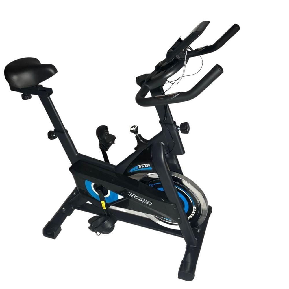 Encontraproduto.com.br - Bicicleta Spinning Residencial Winner Wsp 290 preto/azul