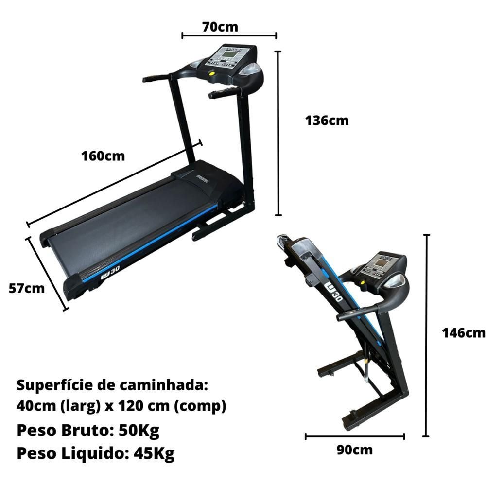Encontraproduto.com.br - Esteira Elétrica Com Inclinação Eletrônica Winner W 30 110v