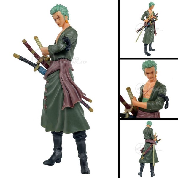 Encontraproduto.com.br - Brinquedo Boneco Action Figure One Piece 18Cm - Roronoa Zoro