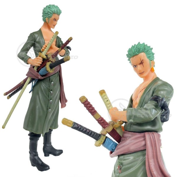 Encontraproduto.com.br - Brinquedo Boneco Action Figure One Piece 18Cm - Roronoa Zoro