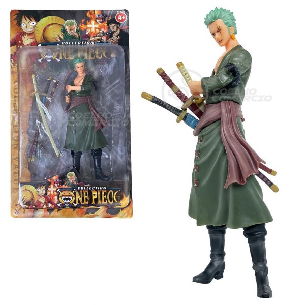 Encontraproduto.com.br - Brinquedo Boneco Action Figure One Piece 18Cm - Roronoa Zoro