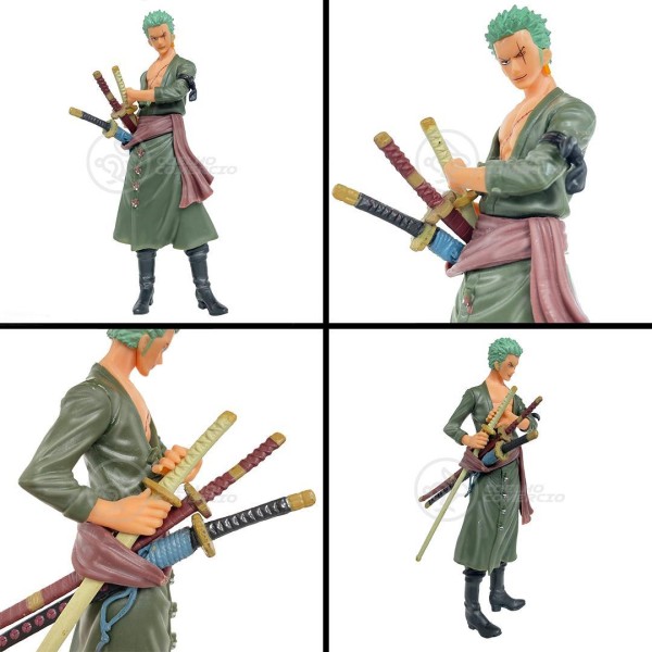 Encontraproduto.com.br - Brinquedo Boneco Action Figure One Piece 18Cm - Roronoa Zoro
