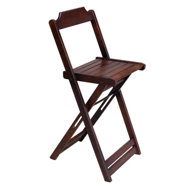 Encontraproduto.com.br - Conjunto De Mesa Bistrô De Madeira Com 4 Cadeiras Dobravel Imbuia - Marrom
