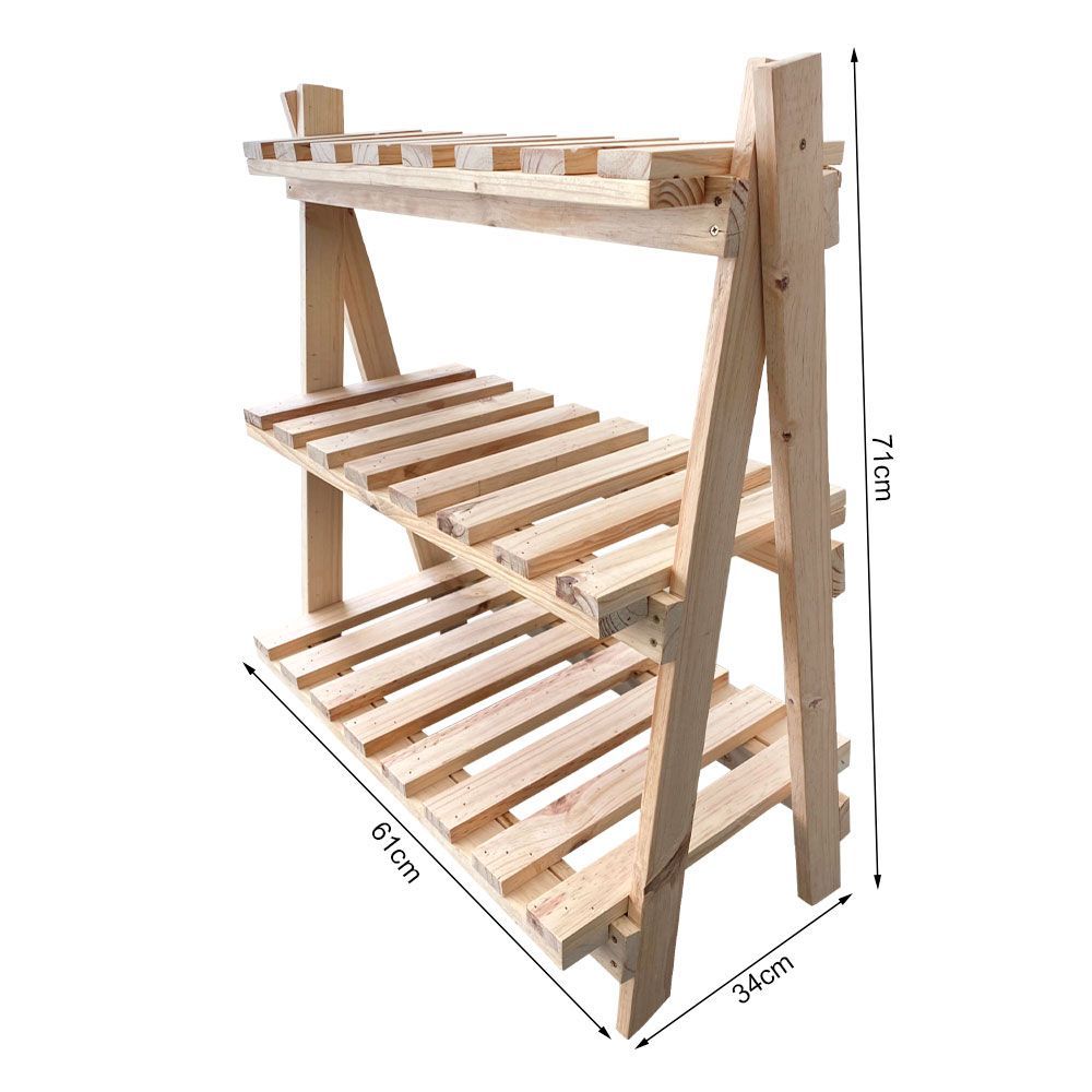 Encontraproduto.com.br - Floreira Vertical Suporte De Jarros Plantas Varanda Marrom