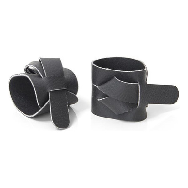 Encontraproduto.com.br - Jogo de argolas para guardanapos em PVC Copa&Cia Ravena 2 peças preto