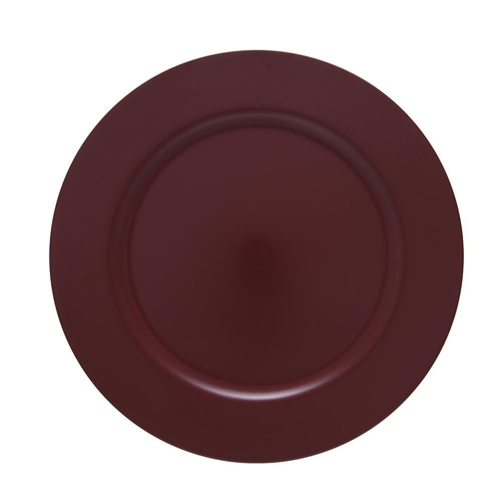 Sousplat em plástico Copa&Cia Basic 33cm merlot