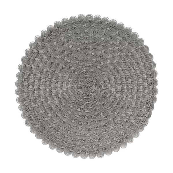 Jogo Americano Redondo Avulso Ava Taupe 38cm