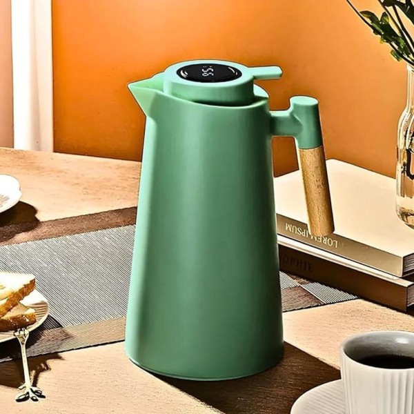 Encontraproduto.com.br - Garrafa Térmica Com Termômetro 1l Vermelho