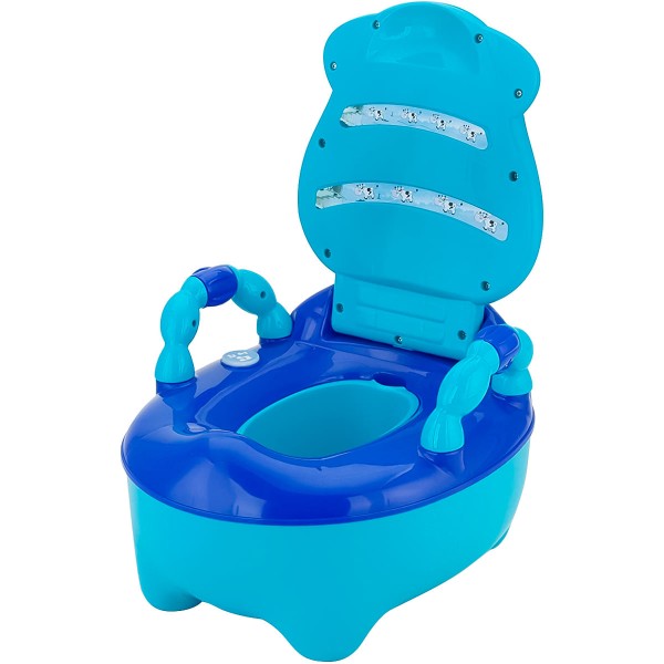 Encontraproduto.com.br - Troninho Infantil Desfralde do Bebê Fazenda Musical Assento Anatômico Higiênico Com Tampa Vaquinha Divertida Prime Baby