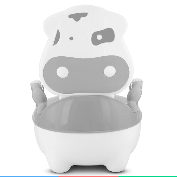 Encontraproduto.com.br - Troninho Infantil Desfralde do Bebê Fazenda Musical Assento Anatômico Higiênico Com Tampa Vaquinha Divertida Prime Baby