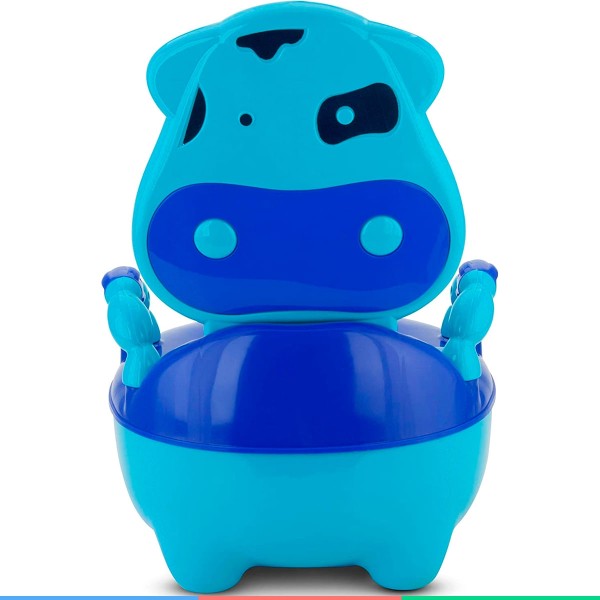 Encontraproduto.com.br - Troninho Infantil Desfralde do Bebê Fazenda Musical Assento Anatômico Higiênico Com Tampa Vaquinha Divertida Prime Baby