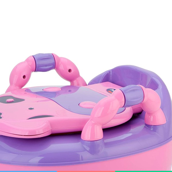 Encontraproduto.com.br - Troninho Infantil Desfralde do Bebê Fazenda Musical Assento Anatômico Higiênico Com Tampa Vaquinha Divertida Prime Baby