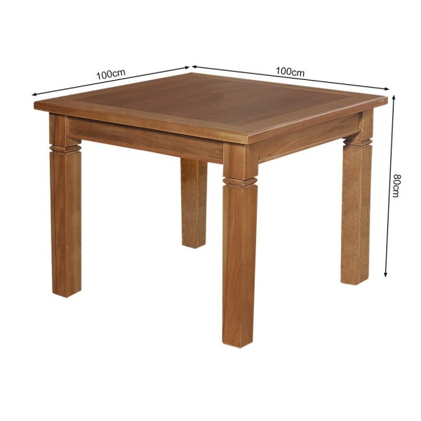Encontraproduto.com.br - Mesa Jantar Estela 1M Pés Diamante Em Com 4 Cadeiras Ripada Confort Castanho - Marrom