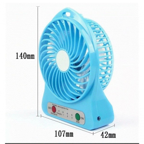 Encontraproduto.com.br - Mini Ventilador Portátil Mesa Usb Com 3 Velocidades Potente Rosa