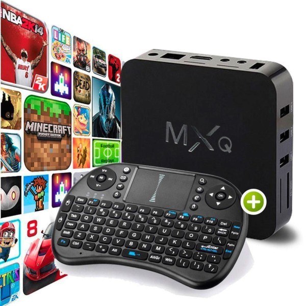 Encontraproduto.com.br - Kit Aparelho Conversor Smart Tv Android Wifi+Mini Teclado
