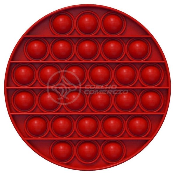 Encontraproduto.com.br - Pop It Circular Anti Stress Estourar Bolha Sensor Vermelho