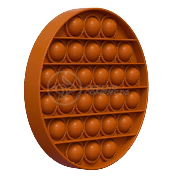 Encontraproduto.com.br - Pop It Circular Anti Stress Sensor Laranja